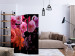 Room Divider Screen Spring Cocktail - colorful plants on a contrasting black background 122999 additionalThumb 4