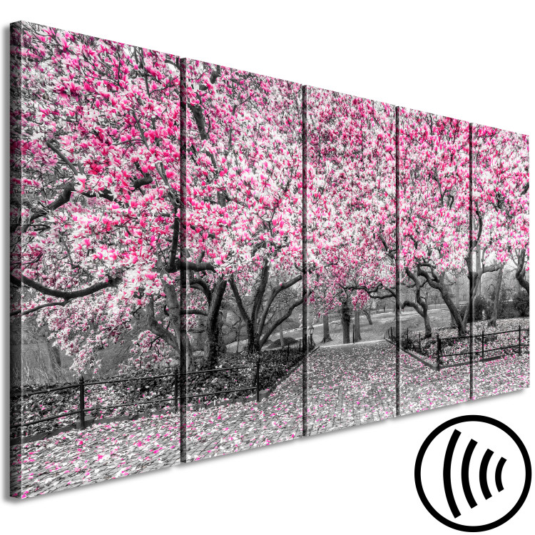 Canvas Magnolia Park (5 Parts) Narrow Pink 123099 additionalImage 6