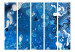 Room Separator Stream of Blue II (5-piece) - blue artistic abstraction 124099 additionalThumb 3