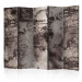 Room Divider Old Metal II (5-piece) - composition in shades of gray 124299