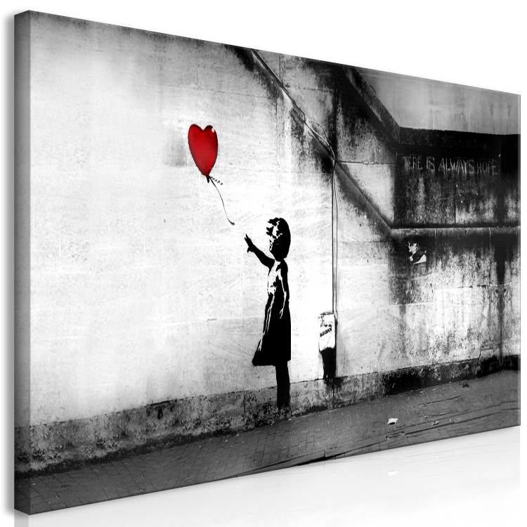 Large canvas print Banksy: Runaway Balloon II [Large Format] 125599 additionalImage 2