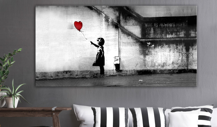 Large canvas print Banksy: Runaway Balloon II [Large Format] 125599 additionalImage 5