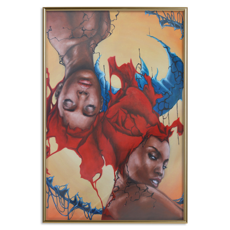 Wall Poster Inverted - portrait of African American women in a mirror reflection 127099 additionalImage 17
