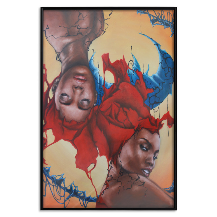 Wall Poster Inverted - portrait of African American women in a mirror reflection 127099 additionalImage 16