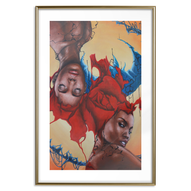 Wall Poster Inverted - portrait of African American women in a mirror reflection 127099 additionalImage 14