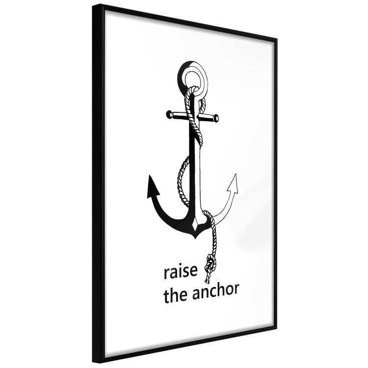 Poster Raise the Anchor - ship anchor and English inscriptions on white background 127899 additionalImage 14