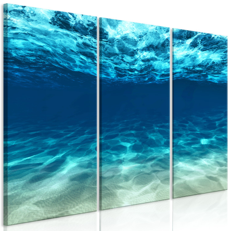 Canvas Art Print Ocean Glow (3-part) - underwater marine world landscape 128799 additionalImage 2