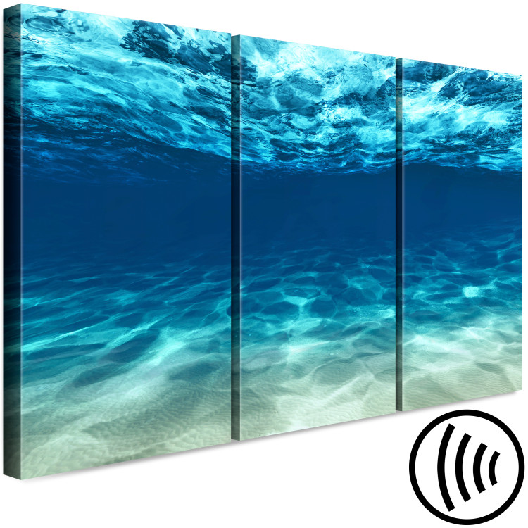 Canvas Art Print Ocean Glow (3-part) - underwater marine world landscape 128799 additionalImage 6