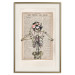Poster Lady Skeleton - unusual vintage-style fantasy with a newspaper background 129099 additionalThumb 20