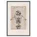 Poster Lady Skeleton - unusual vintage-style fantasy with a newspaper background 129099 additionalThumb 19