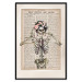Poster Lady Skeleton - unusual vintage-style fantasy with a newspaper background 129099 additionalThumb 18