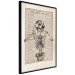 Poster Lady Skeleton - unusual vintage-style fantasy with a newspaper background 129099 additionalThumb 13