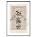 Poster Lady Skeleton - unusual vintage-style fantasy with a newspaper background 129099 additionalThumb 17
