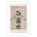 Poster Lady Skeleton - unusual vintage-style fantasy with a newspaper background 129099 additionalThumb 25
