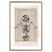 Poster Lady Skeleton - unusual vintage-style fantasy with a newspaper background 129099 additionalThumb 16