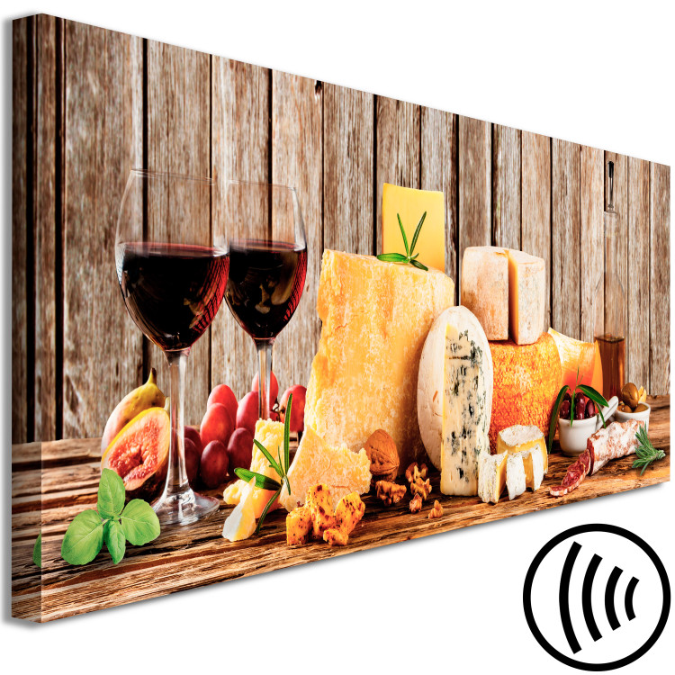 Canvas Summer Feast (1-part) narrow - still life of colorful cheeses 129399 additionalImage 6