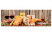Canvas Summer Feast (1-part) narrow - still life of colorful cheeses 129399
