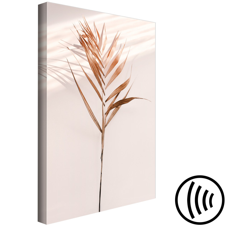 Canvas Exotic Shade (1-part) vertical - palm leaves in sepia motif 129499 additionalImage 6