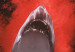 Poster King of the Oceans - abstract shark amidst redness on a black background 129799 additionalThumb 10