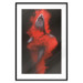 Poster King of the Oceans - abstract shark amidst redness on a black background 129799 additionalThumb 15