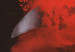 Poster King of the Oceans - abstract shark amidst redness on a black background 129799 additionalThumb 11