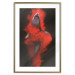 Poster King of the Oceans - abstract shark amidst redness on a black background 129799 additionalThumb 14