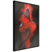 Poster King of the Oceans - abstract shark amidst redness on a black background 129799 additionalThumb 11