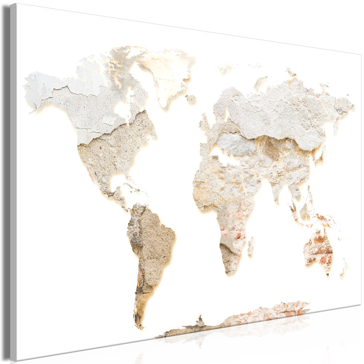 Canvas Raw World (1-piece) Vertical - world map in wall texture 131699 additionalImage 2