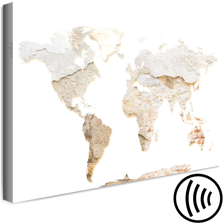 Canvas Raw World (1-piece) Vertical - world map in wall texture 131699 additionalImage 6