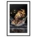 Wall Poster Golden Dream - abstract golden figure of a woman in water on a black background 132199 additionalThumb 15