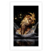 Wall Poster Golden Dream - abstract golden figure of a woman in water on a black background 132199 additionalThumb 19