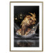 Wall Poster Golden Dream - abstract golden figure of a woman in water on a black background 132199 additionalThumb 14