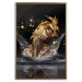 Wall Poster Golden Dream - abstract golden figure of a woman in water on a black background 132199 additionalThumb 17