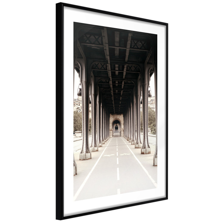 Wall Poster Pont de Bir-Hakeim - bike path with column architecture in sepia 132299 additionalImage 6