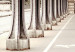 Wall Poster Pont de Bir-Hakeim - bike path with column architecture in sepia 132299 additionalThumb 9
