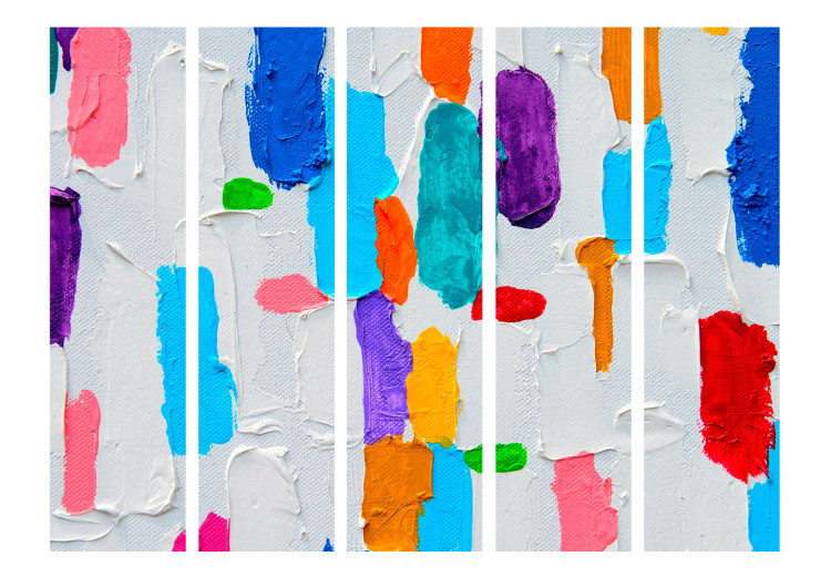 Room Separator Color Matching II (5-piece) - colorful composition in paint splatters 132899 additionalImage 3