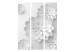 Room Divider Screen White Garden (3-piece) - simple composition in alabaster flowers 132999 additionalThumb 3