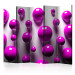Folding Screen Purple Balls II (5-piece) - geometric 3D composition 133499
