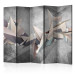 Room Divider Screen Geometric Constellation II - abstract figures on a concrete background 133699