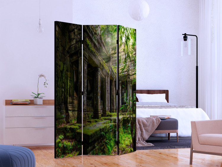 Room Divider Screen Preah Khan - historic architecture covered in vegetation in the jungle 133899 additionalImage 2