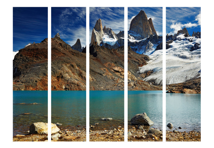 Room Separator Mount Fitz Roy, Patagonia, Argentina II - landscape of lake and mountains 133999 additionalImage 3