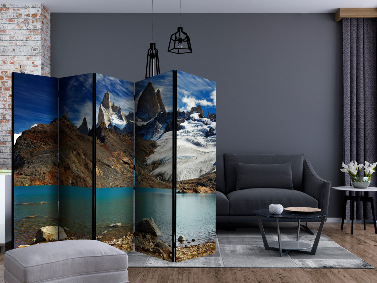 Room Separator Mount Fitz Roy, Patagonia, Argentina II - landscape of lake and mountains 133999 additionalImage 4