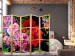 Room Divider June Evening II (5-piece) - colorful flowers on a black background 134299 additionalThumb 8