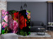 Room Divider June Evening II (5-piece) - colorful flowers on a black background 134299 additionalThumb 4