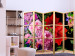 Room Divider June Evening II (5-piece) - colorful flowers on a black background 134299 additionalThumb 6