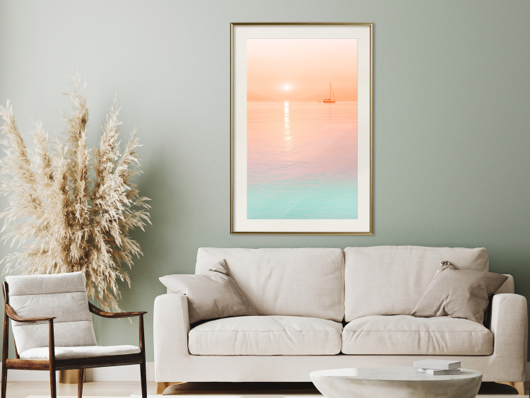 Wall Poster Summer Cruise - pastel seascape against a sunset backdrop 134999 additionalImage 22