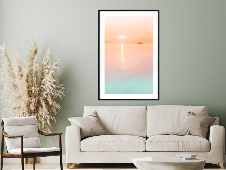 Wall Poster Summer Cruise - pastel seascape against a sunset backdrop 134999 additionalImage 23