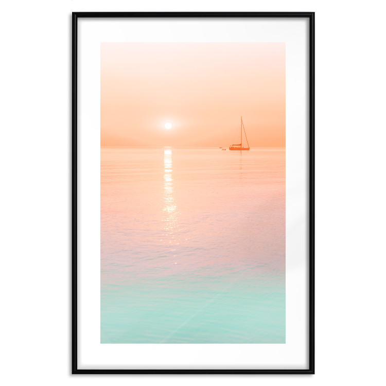 Wall Poster Summer Cruise - pastel seascape against a sunset backdrop 134999 additionalImage 15