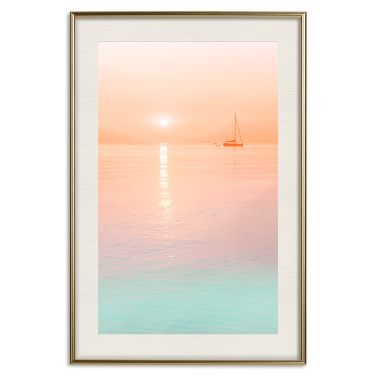 Wall Poster Summer Cruise - pastel seascape against a sunset backdrop 134999 additionalImage 20
