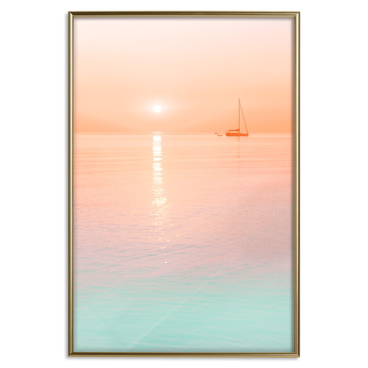 Wall Poster Summer Cruise - pastel seascape against a sunset backdrop 134999 additionalImage 21
